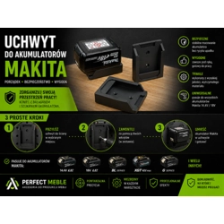 Uchwyt na Ścianę do akumulatora Makita